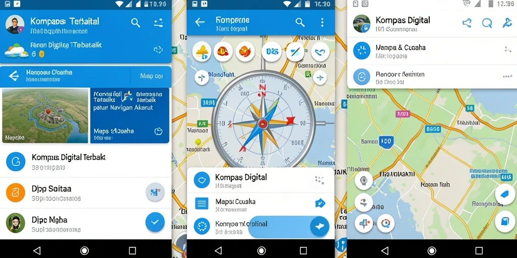 Tampilan antarmuka kompas digital API36 yang menarik dan informatif.