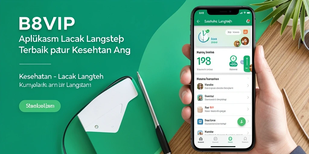Tampilan antarmuka aplikasi B8VIP saat melacak langkah.