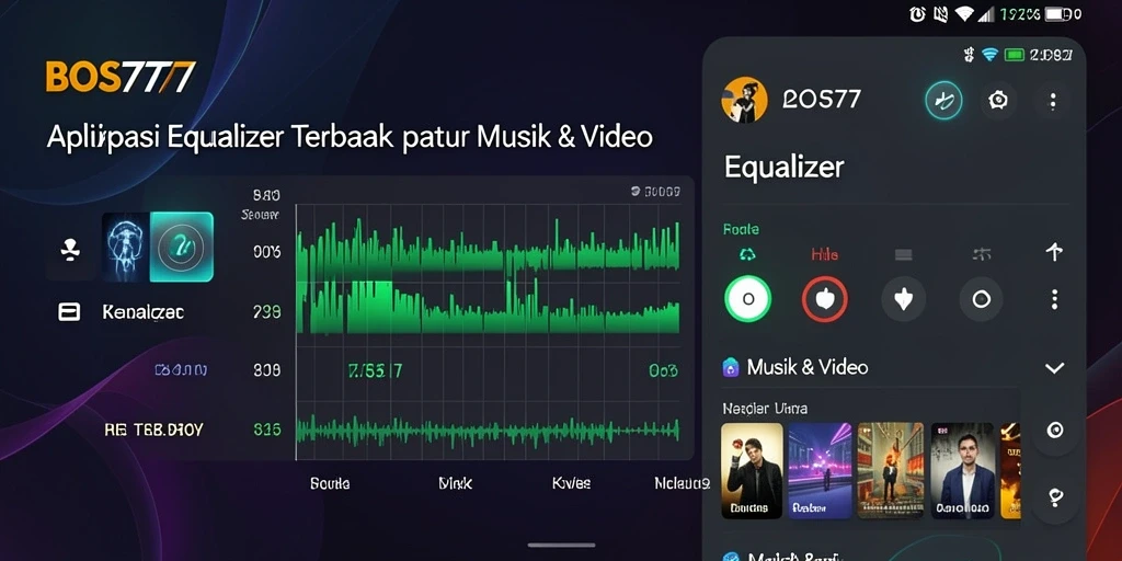 Antarmuka pengguna BOS777 yang intuitif menampilkan pengaturan Equalizer yang mudah diakses.