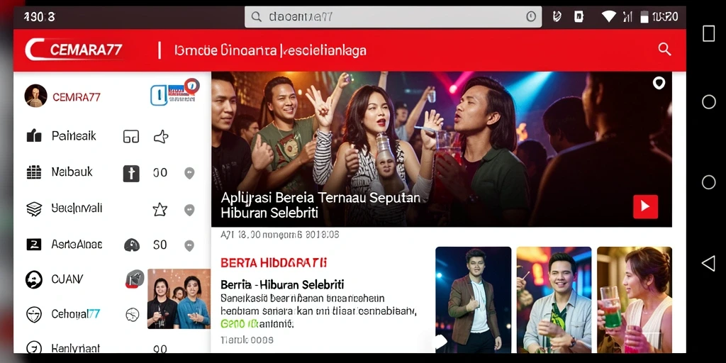 Tampilan antarmuka CEMARA77 yang modern dan mudah digunakan.