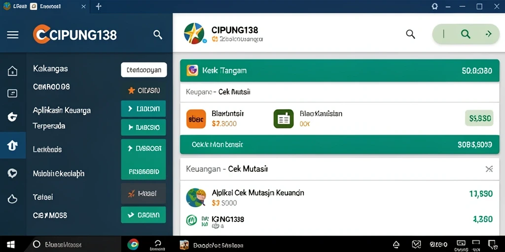 Tampilan antarmuka aplikasi Cek Mutasi CIPUNG138.