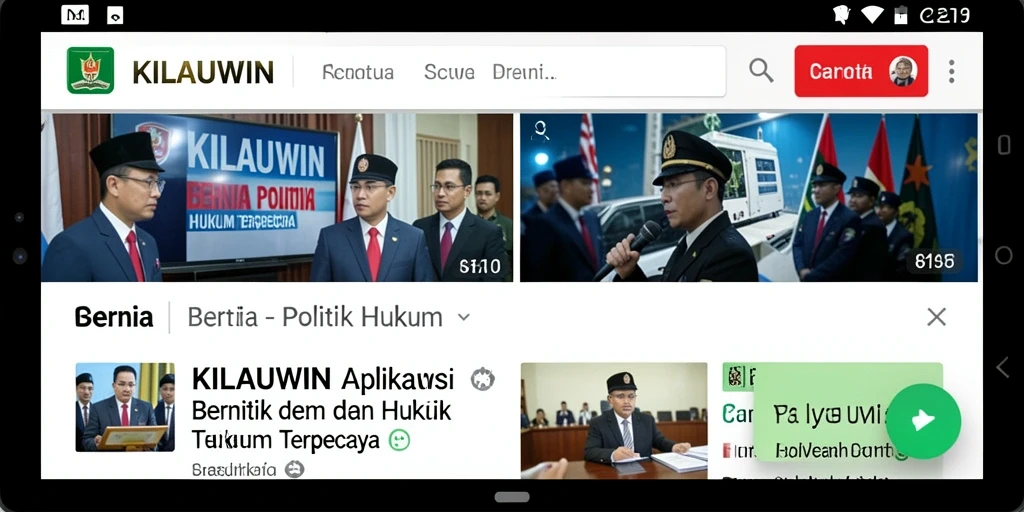 Tampilan antarmuka KILAUWIN yang informatif dan menarik.