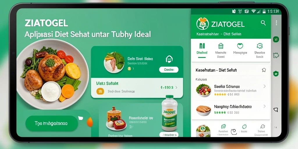 Tampilan antarmuka ZIATOGEL yang user-friendly dan inspiratif.
