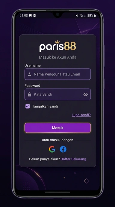 Masuk Akun paris88 untuk Pengguna Android Indonesia
